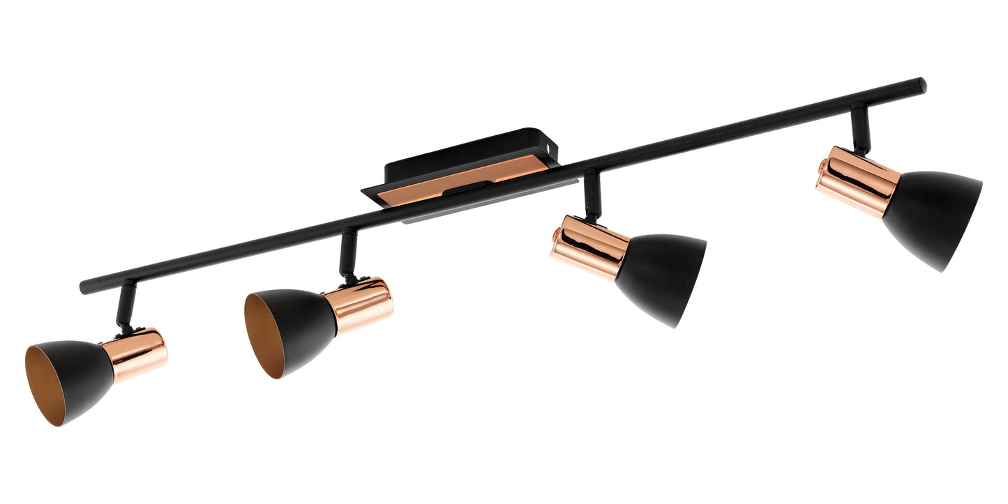 BARNHAM FOCO COBRE-NEGRO SP L780 4X3,3W GU10 LED 960lm