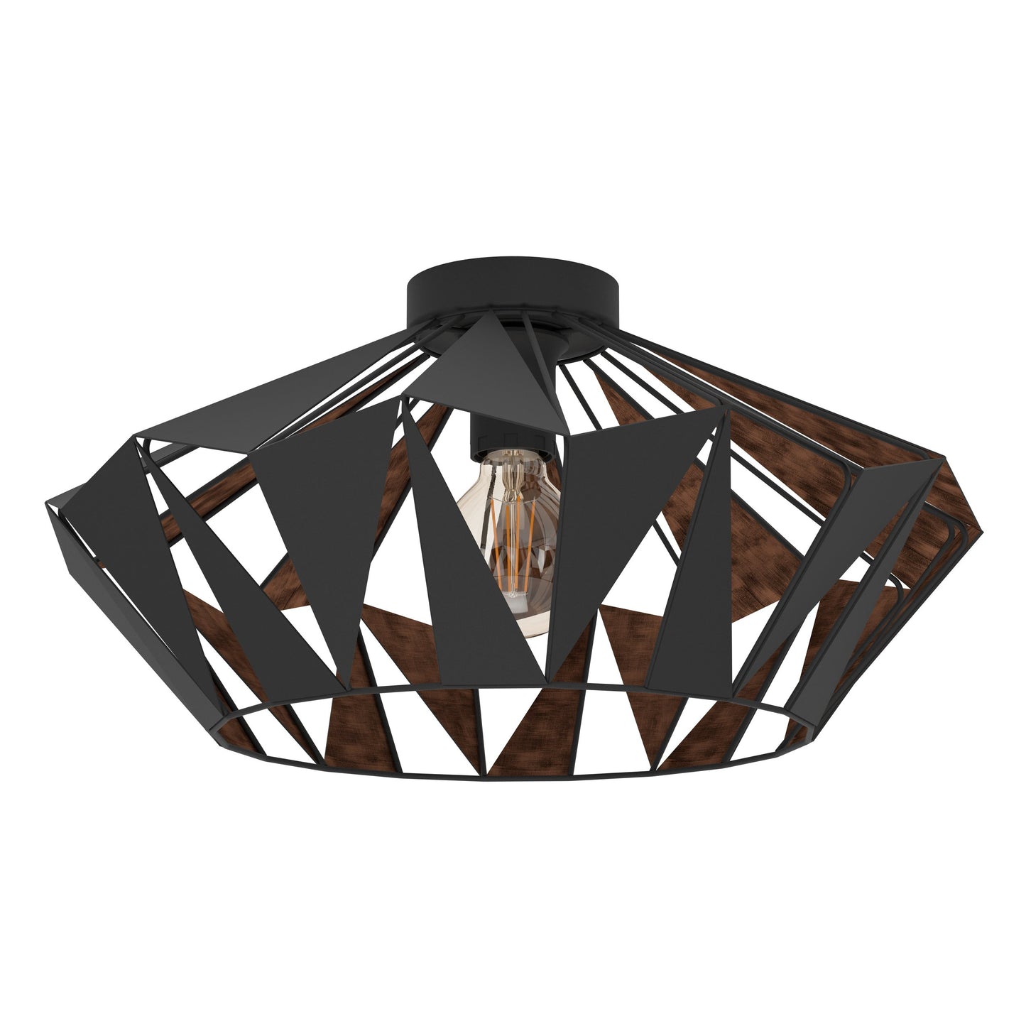 CARLTON 6 TECHO NEGRO COBRE DM470 H235 1X60W E27