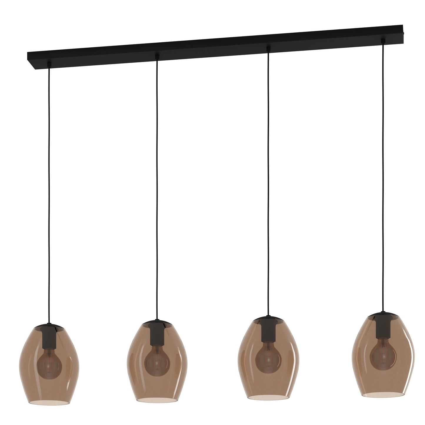 ESTANYS 1 COLG ACERO NEGRO L1240 H1500 E27 4X40W IP20