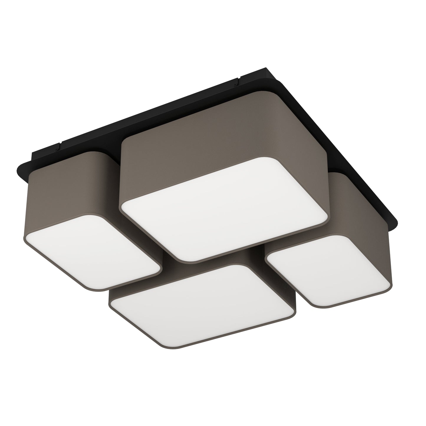 MORDAZO TECHO ACERO NEGRO L510 H175 E27 4X28W IP20