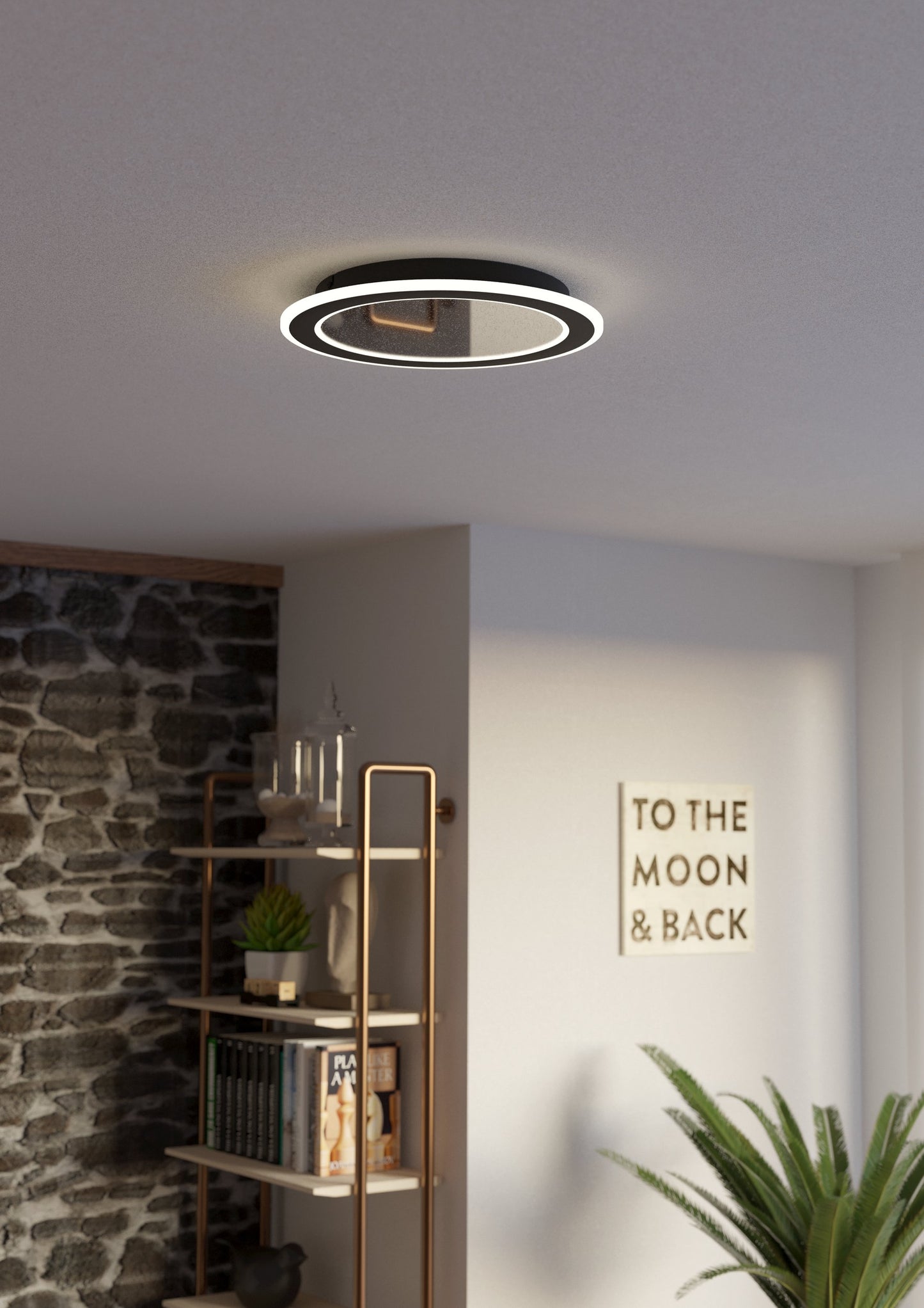 MACCHIONI TECHO ACERO BLANCO NEGRO H50 DM380 2765K 2360lm