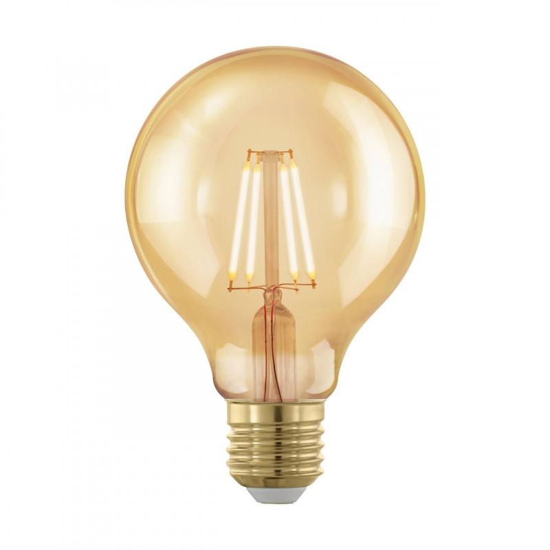AMP 4W E27 G80 DECO AMBAR L122 DM80 1700K 320LM DIM