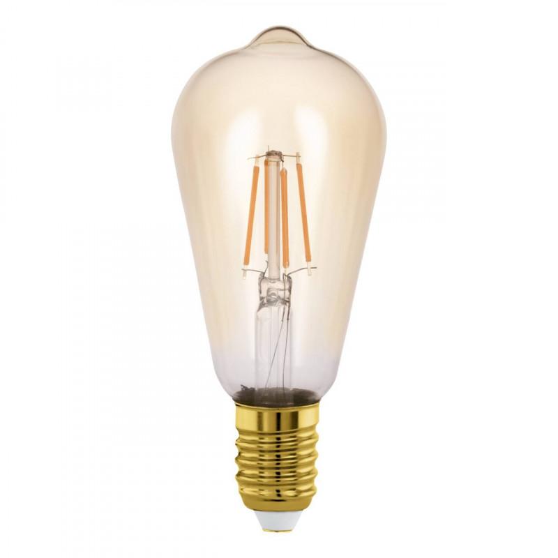 AMP 4W E27 ST64 DECO AMBAR L140 DM64 2200K 220LM