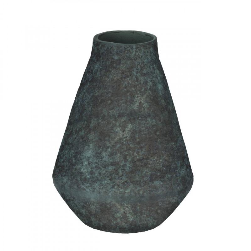 MALIMONO FLORERO METALICO ALUM PÁTINA VERDE L0 H225 DM170