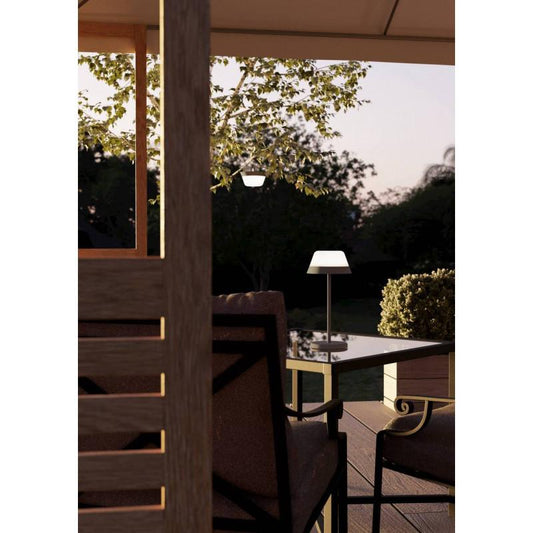 MEGGIANO SOBREMESA PLASTICO GRIS H320 DM150 3000K LED IP54