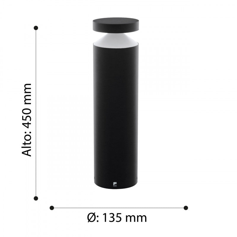 Lámpara Pie Led Melzo Negro