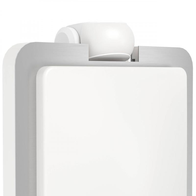 Lámpara Apliqué E27 Mussotto Acero Inoxidable, Blanco