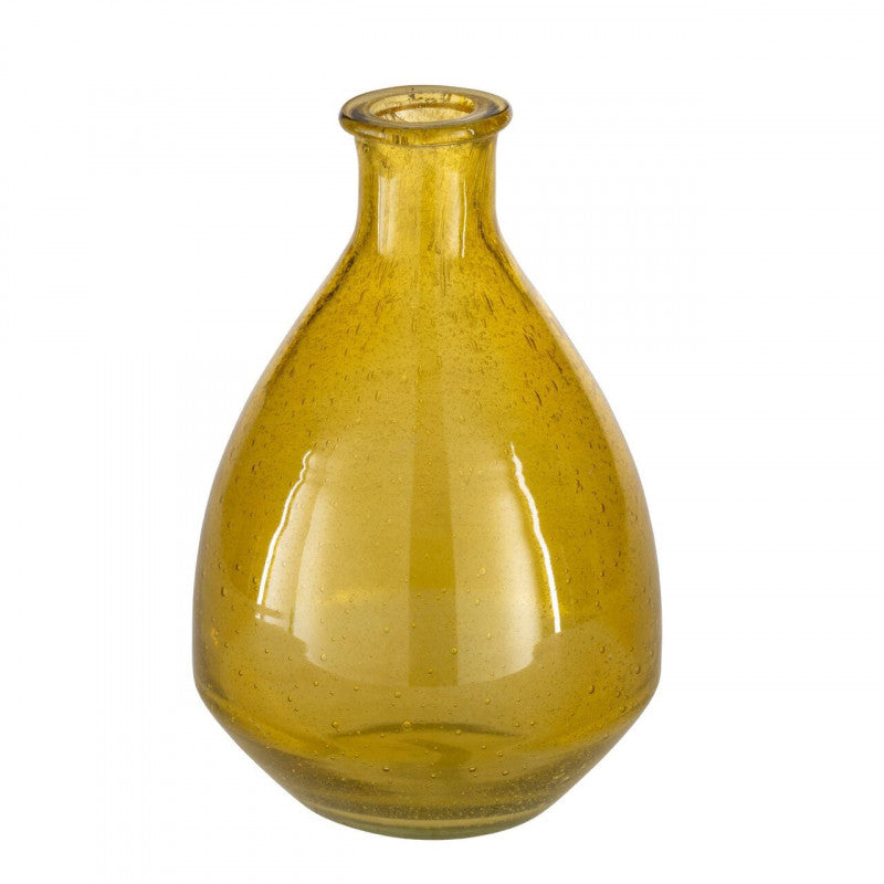 PADADA FLORERO DE VIDRIO AMARILLO H240 DM160