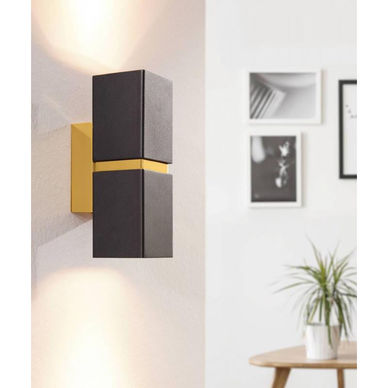 Lámpara Apliqué Gu10 Passa Oro Negro
