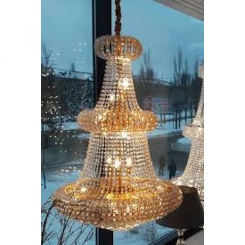 PRAGA 1 COLG CRISTAL DORADA DM1200 47X40W E14 (65005/1200GD)