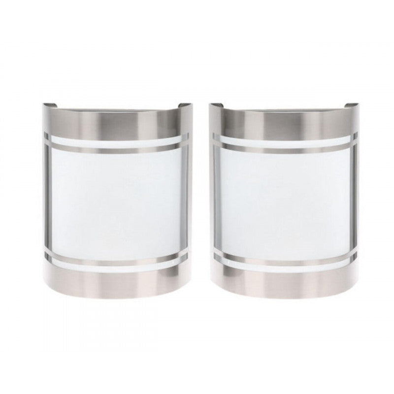 ROSADA-E APLIQUE X2 ACERO INOX L140 H165 E26 2X40W IP44