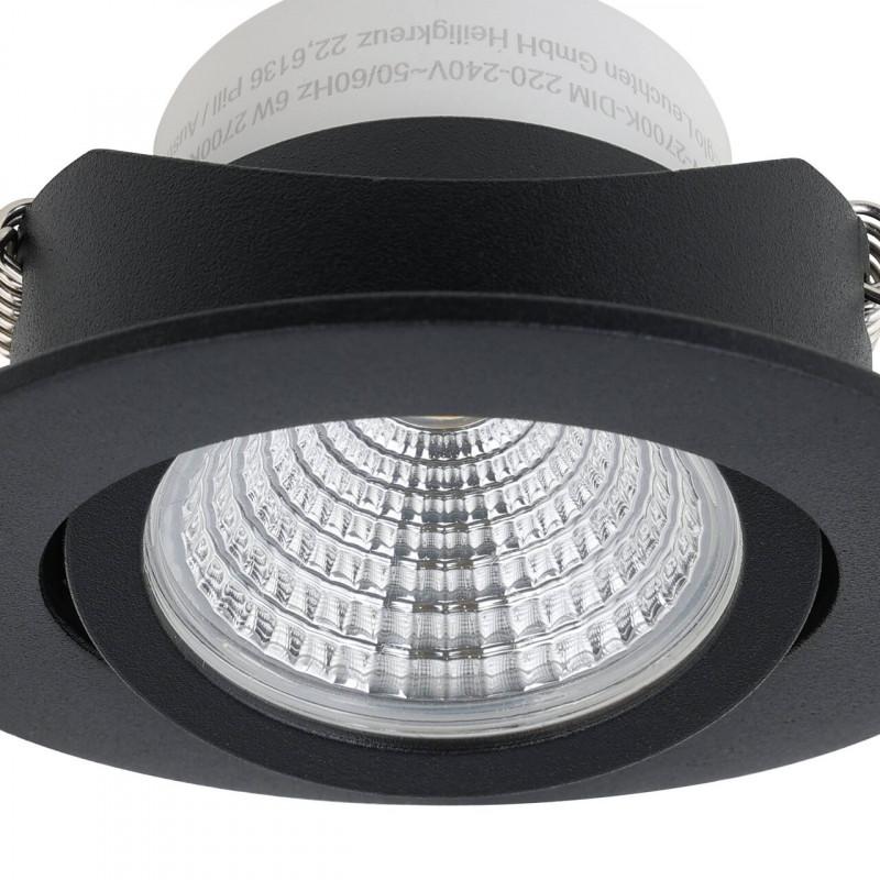 Lámpara Foco Embutido Led Saliceto Negro