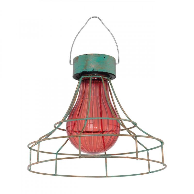 SOLAR COLG VINTAGE AMP ROJA FIERRO 2X0.06W LED