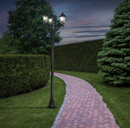 LATERNA 4 FAROL POSTE EXT NEGRO H1920 1X60W E27