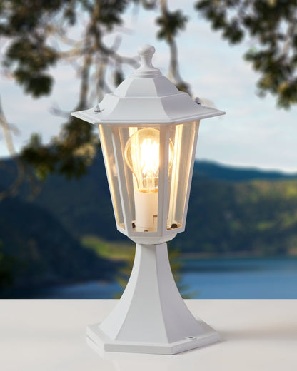 LATERNA 5 FAROL POSTE EXT  BLANCO H385 1X60W E27