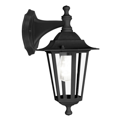 LATERNA 4 APLIQUE EXT. NEGRO ABAJO 1X60W E27