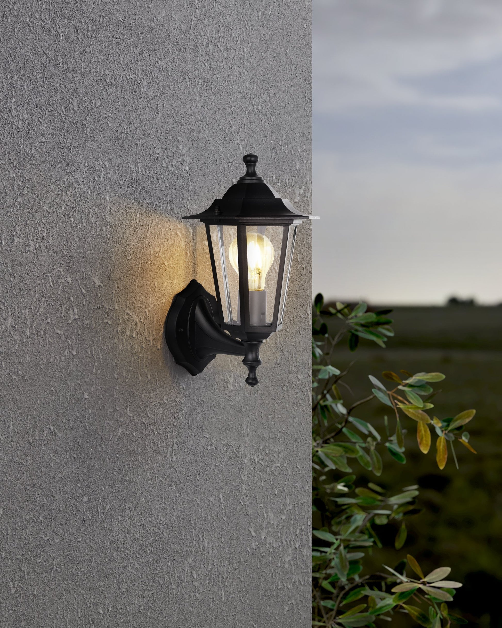 LATERNA 4 APLIQUE EXT. NEGRO ARRIBA 1X60W E27
