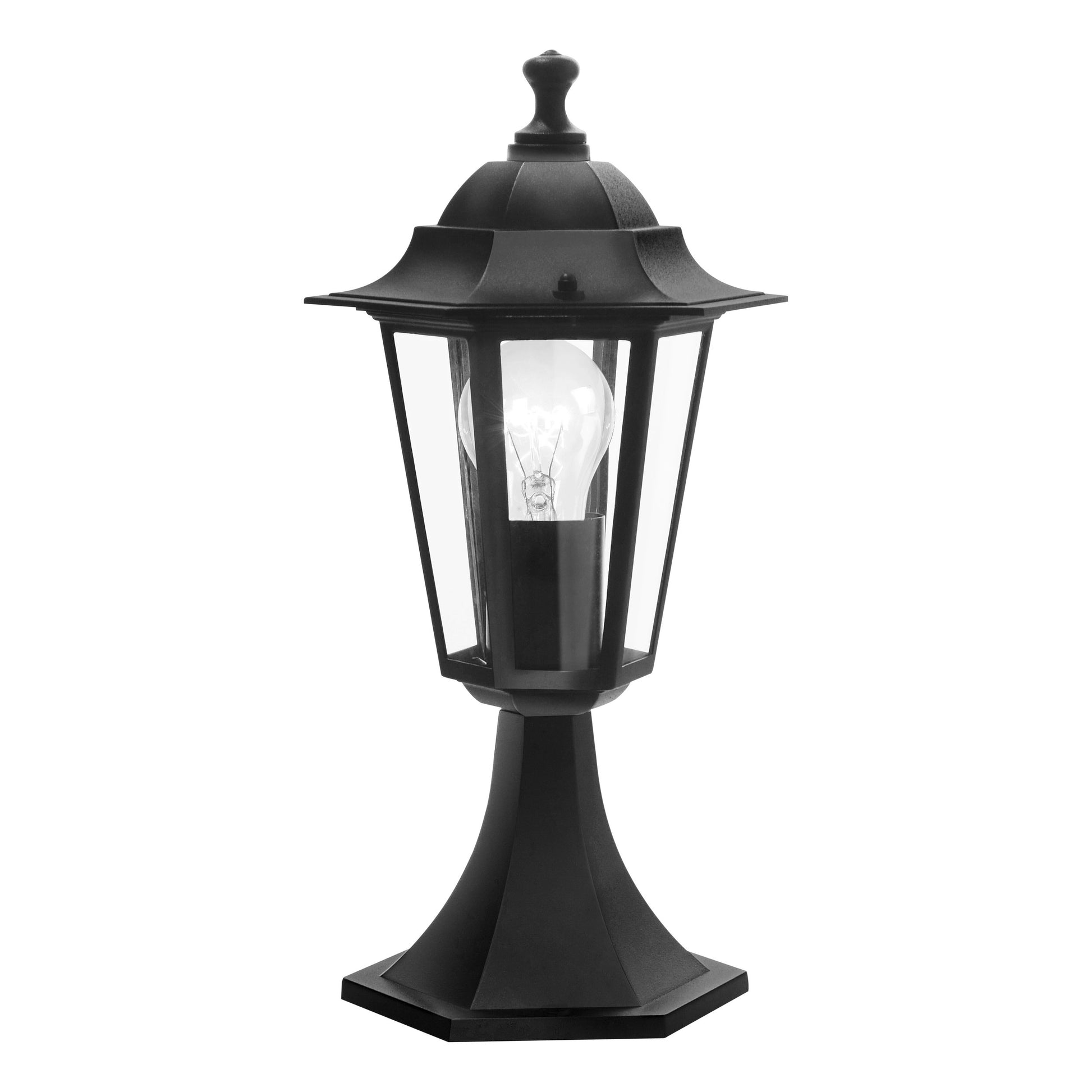 LATERNA 4 FAROL POSTE EXT  NEGRO H385 1X60W E27
