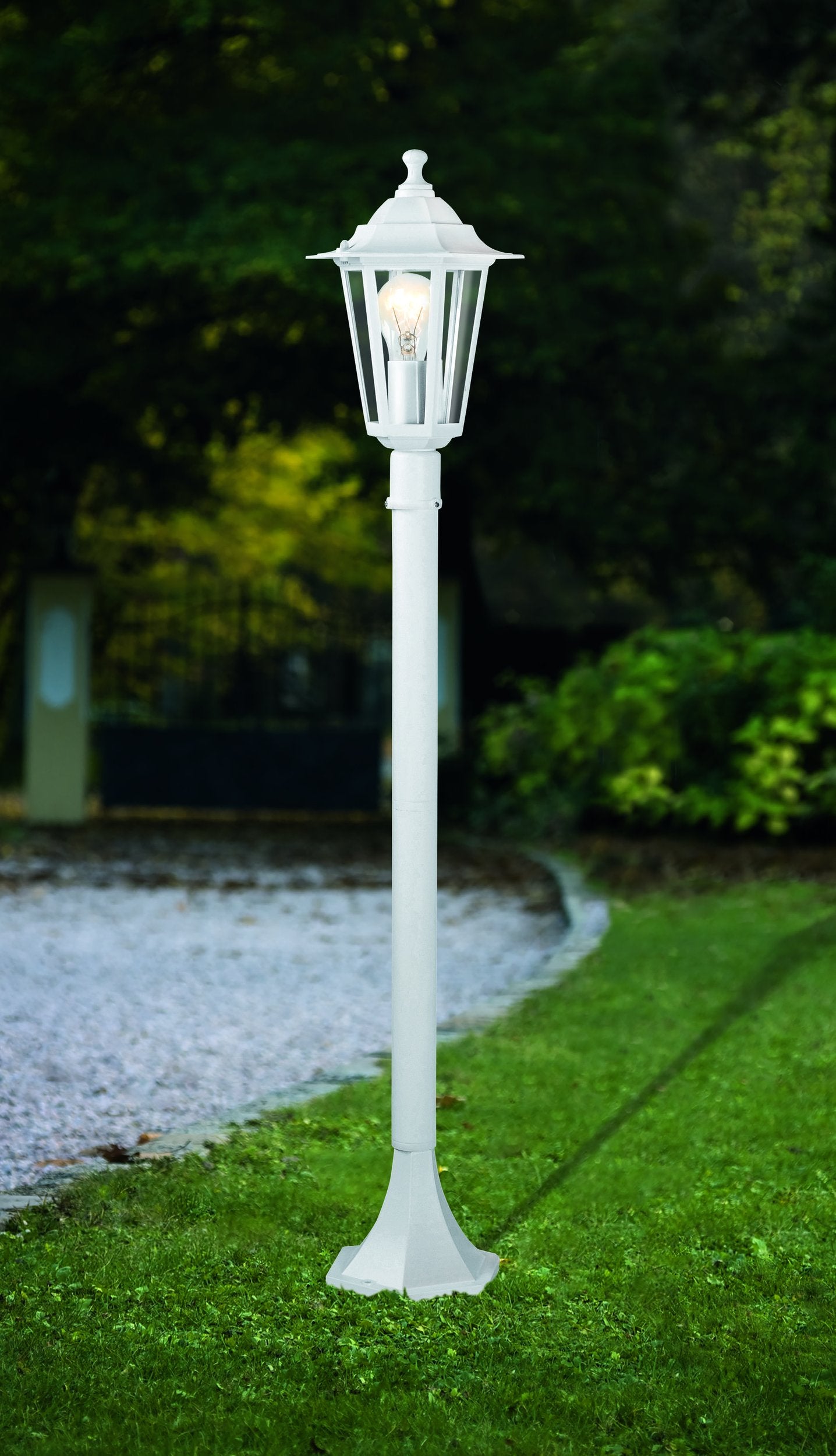 LATERNA 5 FAROL POSTE EXT BLANCO H1030 1X60W E27