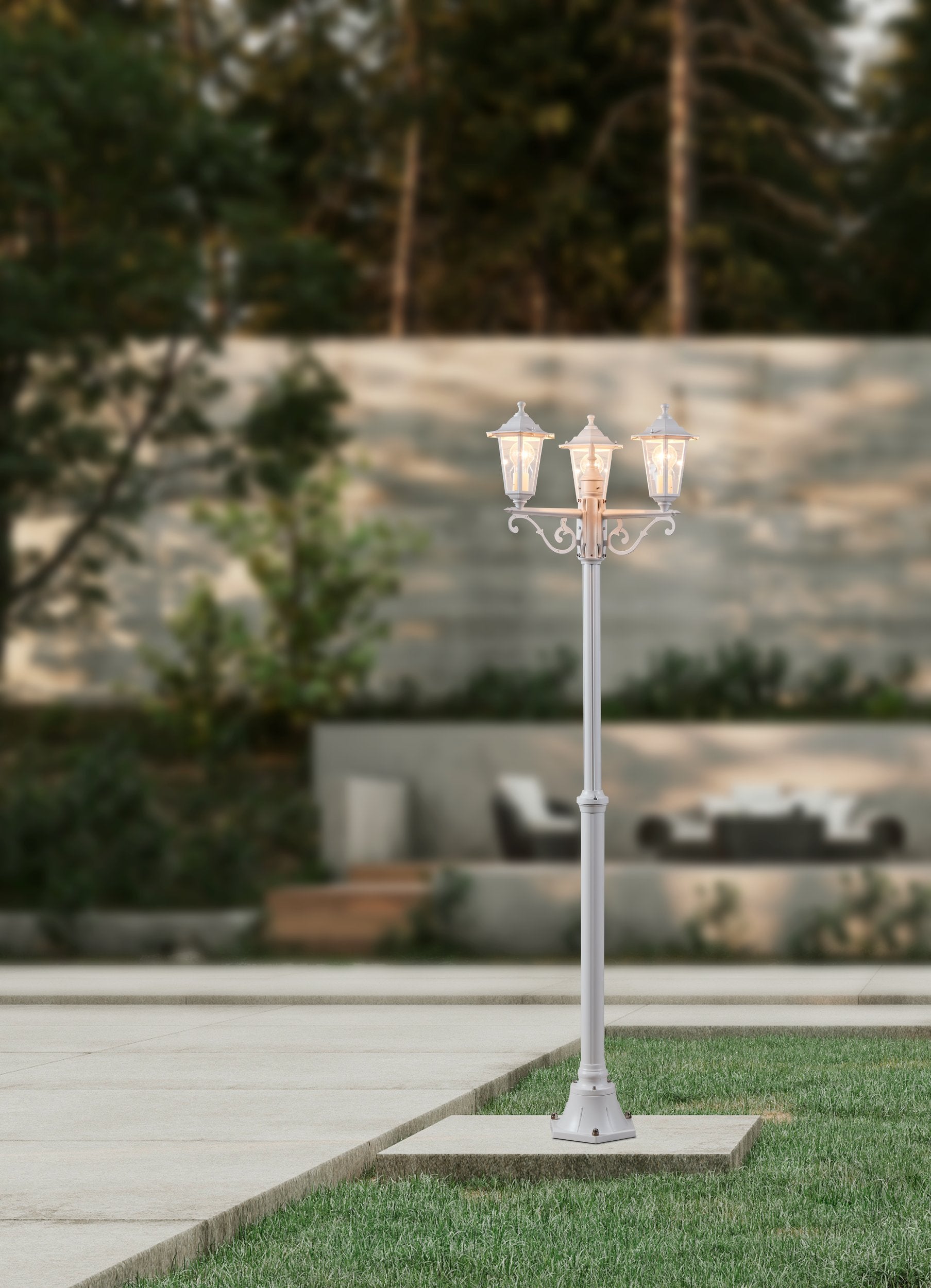 LATERNA 5 FAROL POSTE EXT BLANCO H1920 1X60W E27