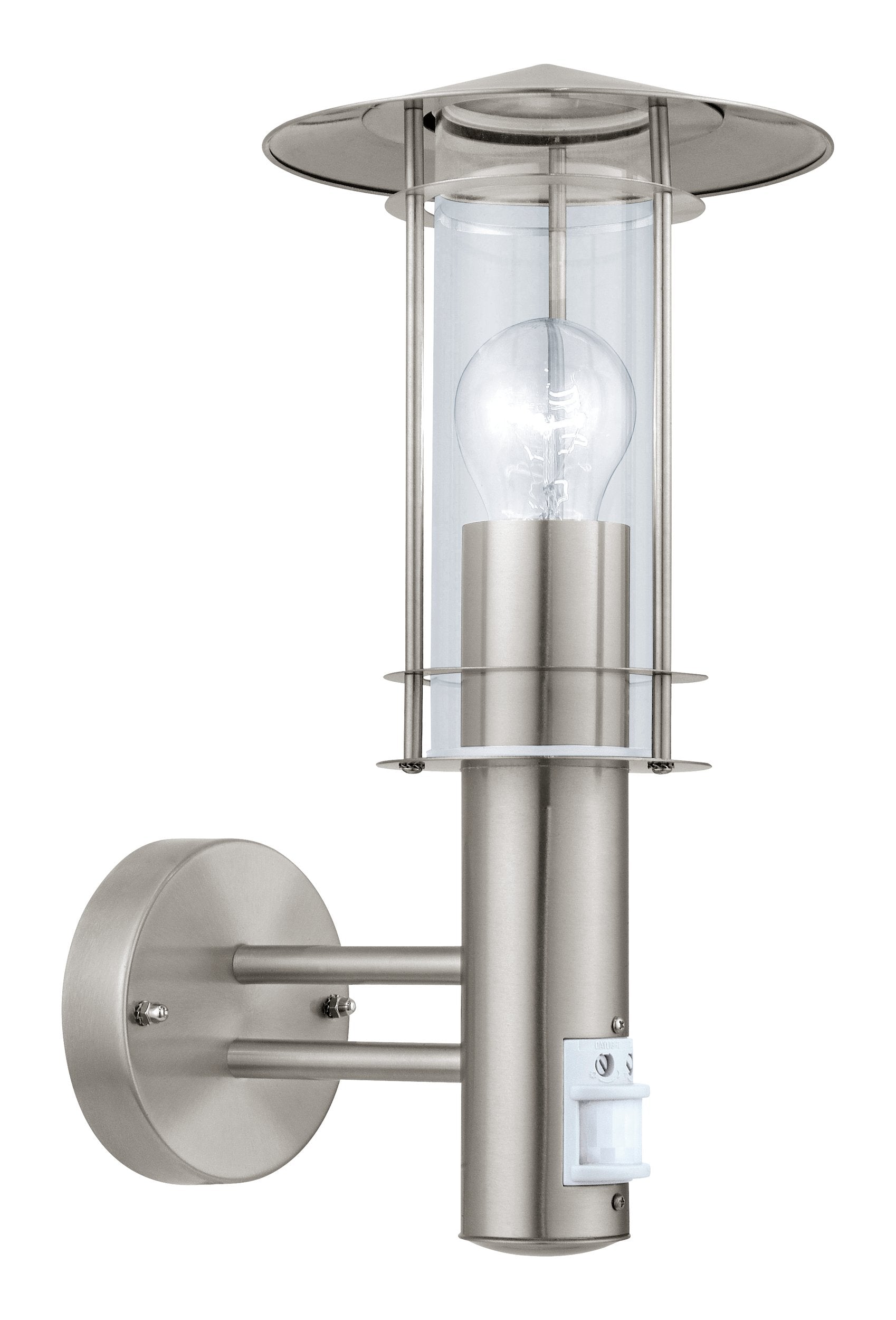LISIO APLIQUE EXT ACERO INOX H360 1X60W E27 C/SENSOR MOVIM