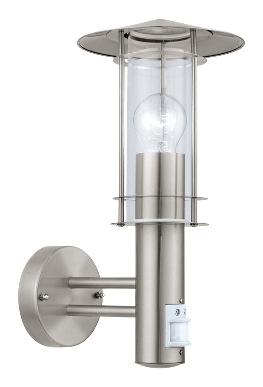 LISIO APLIQUE EXT ACERO INOX H360 1X60W E27 C/SENSOR MOVIM
