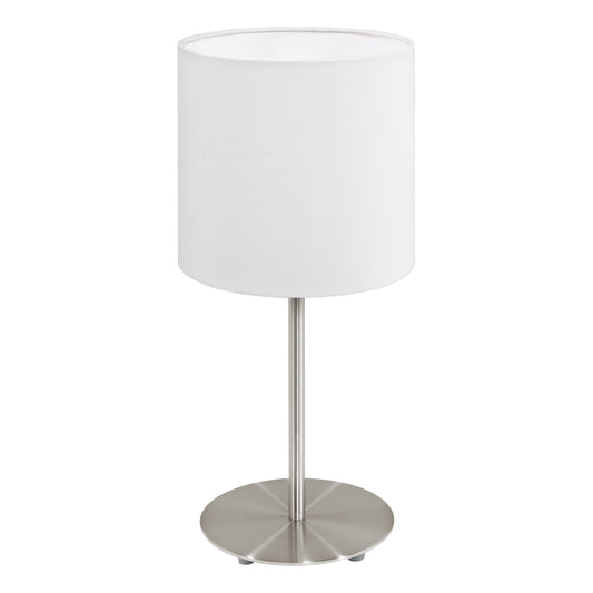 PASTERI LAMP SOBREMESA SAT NIQ TELA BLANCA H400 1X60W E27