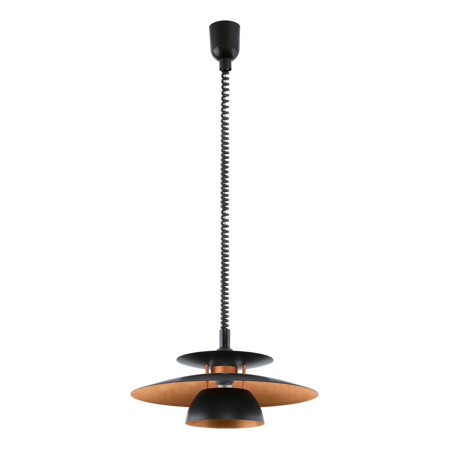 BRENDA LAMP COLGANTE ACERO NEGRO COBRE DM430 1X60W E27