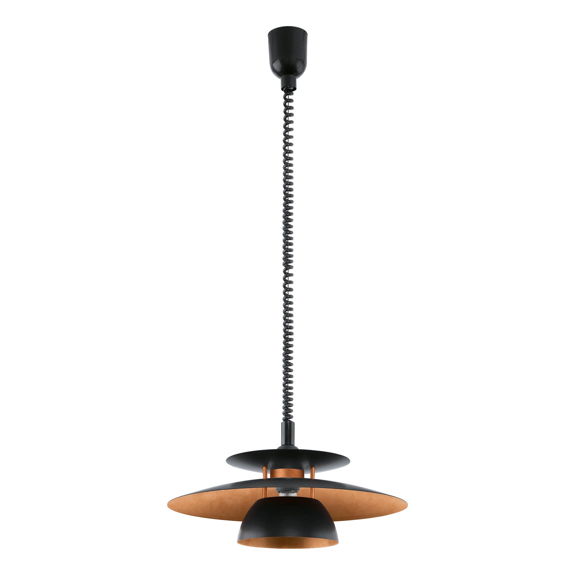 BRENDA LAMP COLGANTE ACERO NEGRO COBRE DM430 1X60W E27