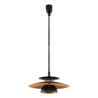 BRENDA LAMP COLGANTE ACERO NEGRO COBRE DM430 1X60W E27