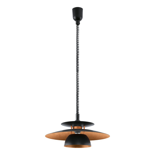 BRENDA LAMP COLGANTE ACERO NEGRO COBRE DM430 1X60W E27