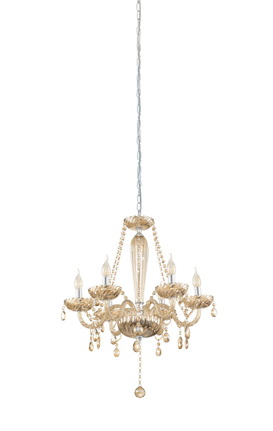 BASILANO LAMP COLG COÑAC 6X40W E14 (6157-6)