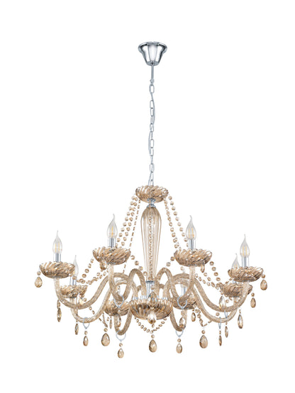 BASILANO LAMP COLG ACERO CROMO H1300 DM820 E14 8X40W