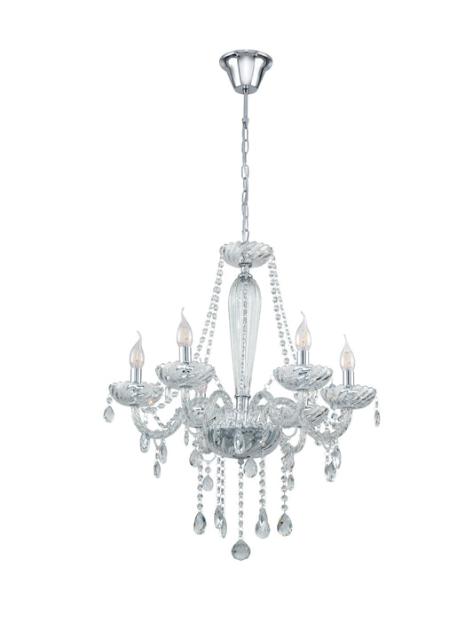 BASILANO 1 LAMP COLG TRANSP 6X40W E14 (6157-6)