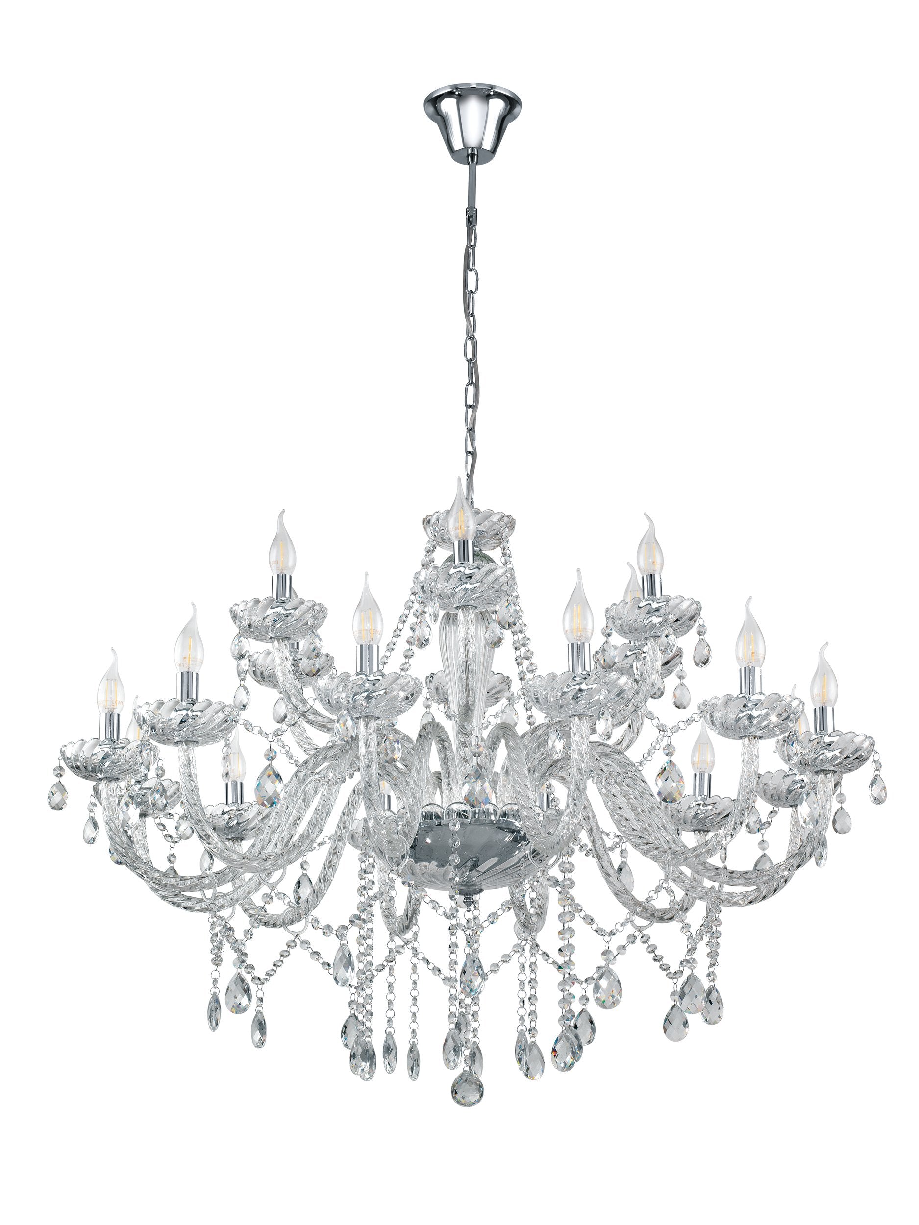 BASILANO 1 LAMP COLG TRANSP 18X40W E14 (6157-12+6)