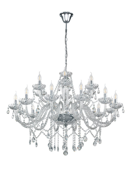 BASILANO 1 LAMP COLG TRANSP 18X40W E14 (6157-12+6)