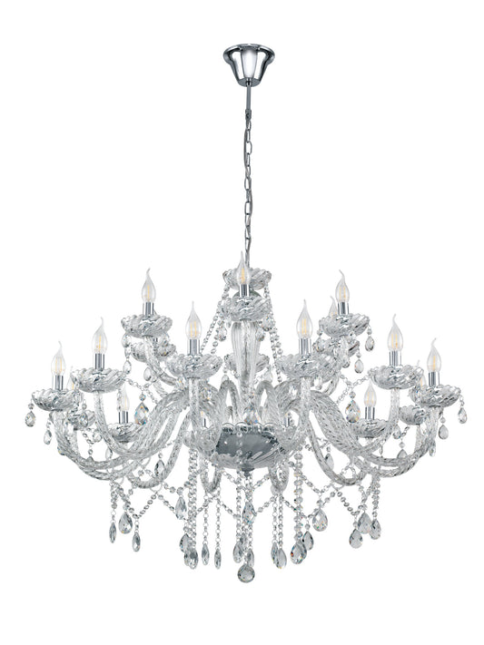 BASILANO 1 LAMP COLG TRANSP 18X40W E14 (6157-12+6)