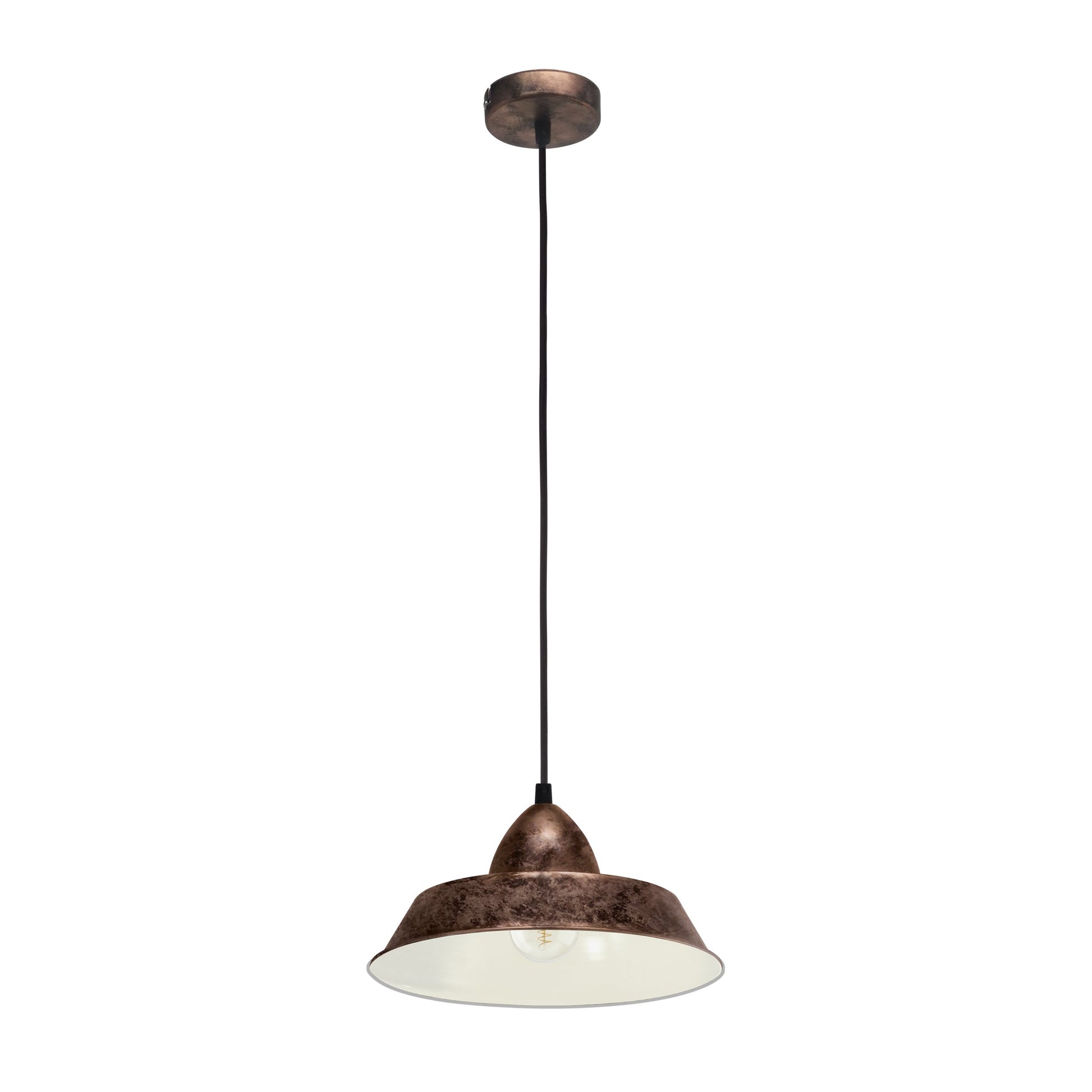 AUCKLAND LAMP COLGANTE COBRE ENVEJ. DM260 1X60W E27