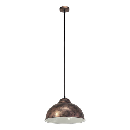TRURO 2 LAMP COLG COBRE BLANCA DM370 1X60W E27