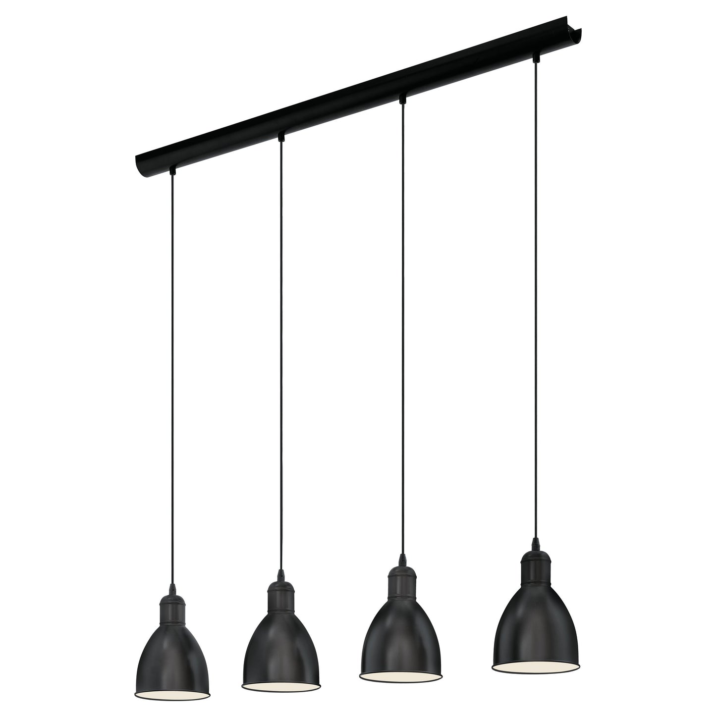 PRIDDY LAMP COLG VINTAGE ACERO NEGRO L975 4X60W E27