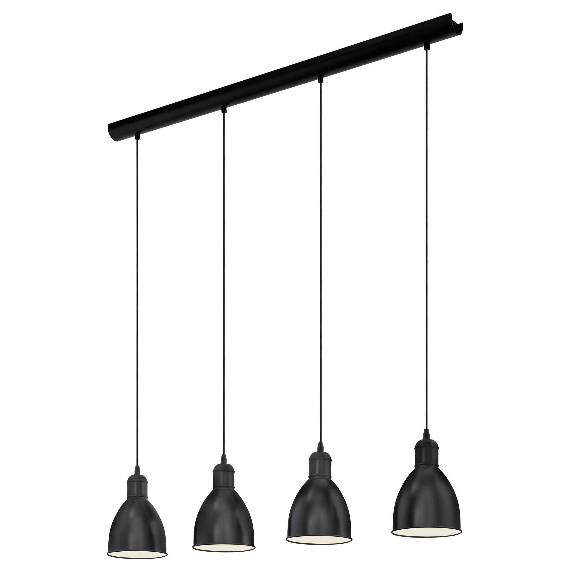 PRIDDY LAMP COLG VINTAGE ACERO NEGRO L975 4X60W E27