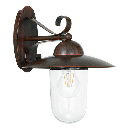 MILTON APLIQUE CAFÉ INOX. EXT.1X60W E27