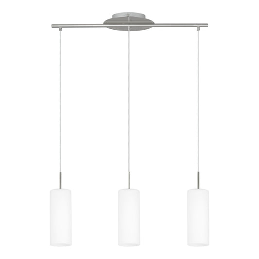 TROY 3 LAMP COLGANTE BLANCA L720 3X60W E27