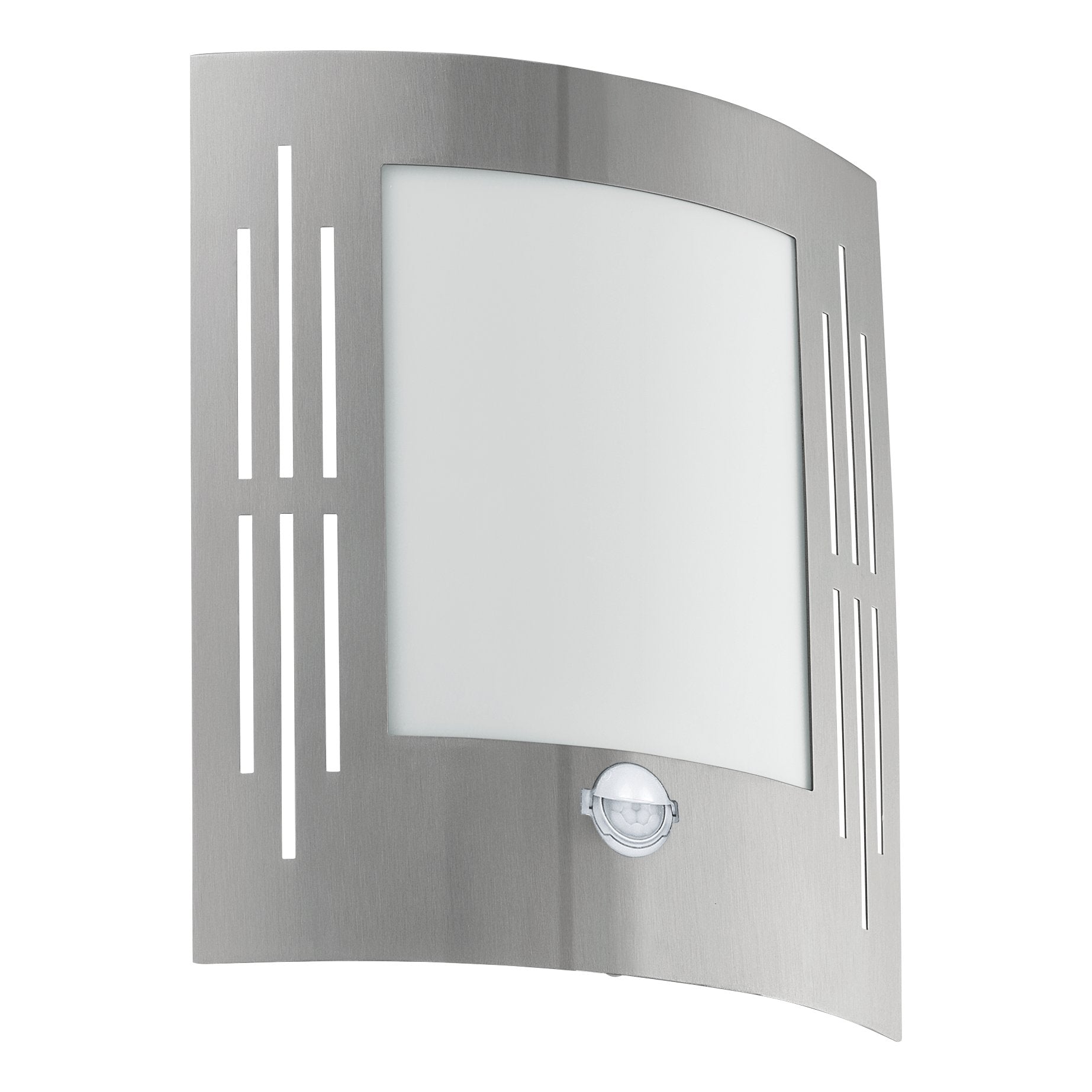 CITY APLIQ EXT ACERO INOX 260X235 1X15W E27 C/ SENSOR MOVIM