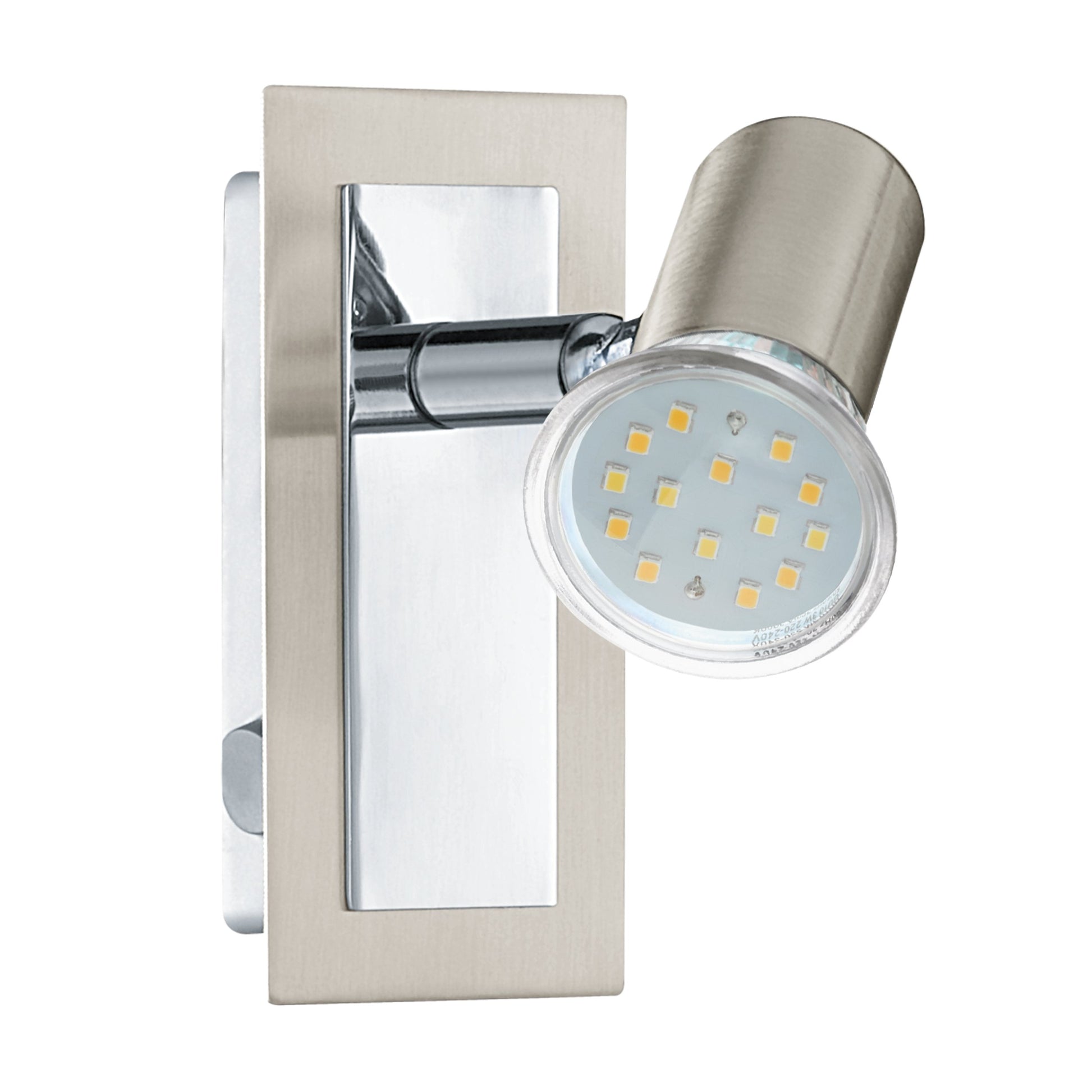 ROTTELO LAMP TECHO LED NIQUEL MATE CROMADO 1X3W GU10