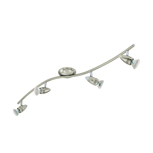 MAGNUM-LED FOCO TECHO RIEL NIQUEL MATE 4X3W GU10 LED 200lm