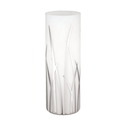 RIVATO LAMP SOBREMESA CILINDRO VIDRIO BLANCO DECO 1X60W E27
