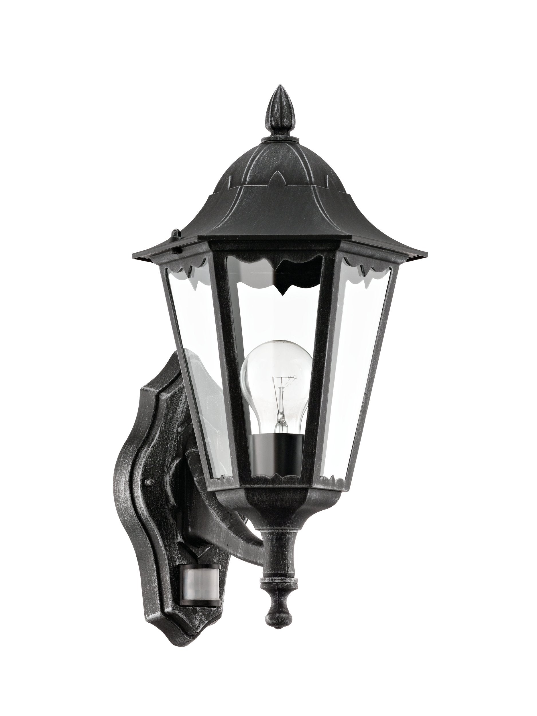 NAVEDO APLIQUE EXT. NEGRO ARRIBA SENSOR 1X60W E27