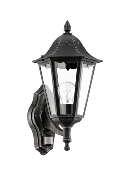 NAVEDO APLIQUE EXT. NEGRO ARRIBA SENSOR 1X60W E27