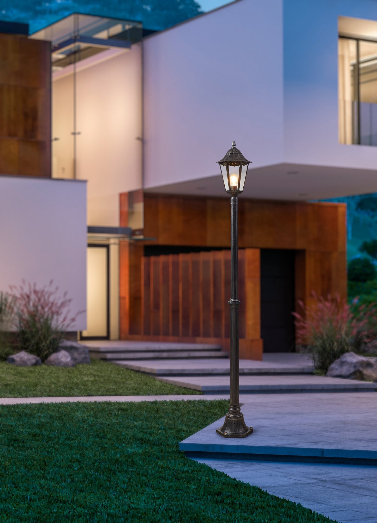 NAVEDO LAMP PIE EXT. NEGRO H2000 1X60W E27